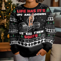 Santa Claus Love Gym Kid Ugly Christmas Sweater Christmas Santa Does Weightlifting DT04 - Wonder Print Shop