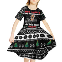 Santa Claus Love Gym Kid Short Sleeve Dress Christmas Santa Does Weightlifting DT04 - Wonder Print Shop