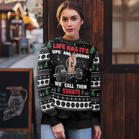 Santa Claus Love Gym Ugly Christmas Sweater Christmas Santa Does Weightlifting DT04 - Wonder Print Shop