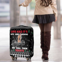 Santa Claus Love Gym Luggage Cover Christmas Santa Does Weightlifting DT04 - Wonder Print Shop