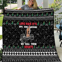 Santa Claus Love Gym Quilt Christmas Santa Does Weightlifting DT04 - Wonder Print Shop