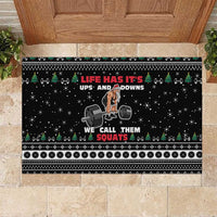 Santa Claus Love Gym Rubber Doormat Christmas Santa Does Weightlifting DT04 - Wonder Print Shop