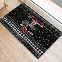 Santa Claus Love Gym Rubber Doormat Christmas Santa Does Weightlifting DT04 - Wonder Print Shop