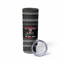 Santa Claus Love Gym Skinny Tumbler Christmas Santa Does Weightlifting DT04 - Wonder Print Shop