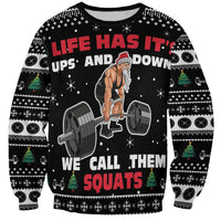 Santa Claus Love Gym Sweatshirt Christmas Santa Does Weightlifting DT04 - Wonder Print Shop