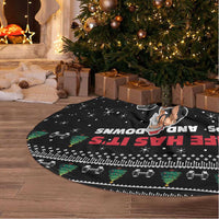 Santa Claus Love Gym Tree Skirt Christmas Santa Does Weightlifting DT04 - Wonder Print Shop