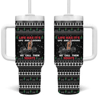 Santa Claus Love Gym Tumbler With Handle Christmas Santa Does Weightlifting DT04 - Wonder Print Shop