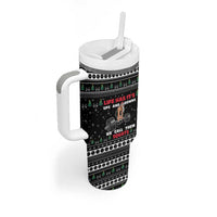 Santa Claus Love Gym Tumbler With Handle Christmas Santa Does Weightlifting DT04 - Wonder Print Shop