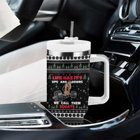 Santa Claus Love Gym Tumbler With Handle Christmas Santa Does Weightlifting DT04 - Wonder Print Shop