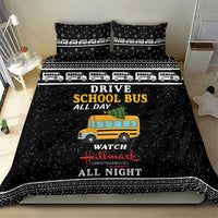 Drive School Bus All Day Bedding Set Watch Hallmark Christmas Movies All Night DT04 - Wonder Print Shop