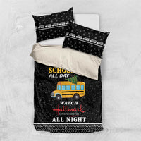 Drive School Bus All Day Bedding Set Watch Hallmark Christmas Movies All Night DT04 - Wonder Print Shop