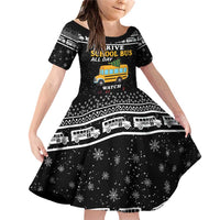 Drive School Bus All Day Family Matching Off Shoulder Short Dress and Hawaiian Shirt Watch Hallmark Christmas Movies All Night DT04 - Wonder Print Shop