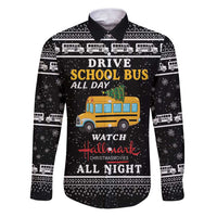 Drive School Bus All Day Family Matching Puletasi and Hawaiian Shirt Watch Hallmark Christmas Movies All Night DT04 - Wonder Print Shop