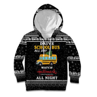 Drive School Bus All Day Kid Hoodie Watch Hallmark Christmas Movies All Night DT04 - Wonder Print Shop
