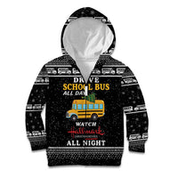 Drive School Bus All Day Kid Hoodie Watch Hallmark Christmas Movies All Night DT04 - Wonder Print Shop