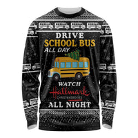 Drive School Bus All Day Long Sleeve Shirt Watch Hallmark Christmas Movies All Night DT04 - Wonder Print Shop