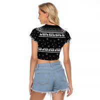 Drive School Bus All Day Raglan Cropped T Shirt Watch Hallmark Christmas Movies All Night DT04 - Wonder Print Shop