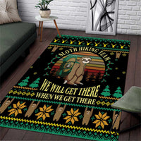 Sloth Team Christmas Holiday Area Rug Sloth Hiking Team DT04 - Wonder Print Shop