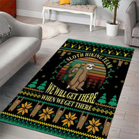 Sloth Team Christmas Holiday Area Rug Sloth Hiking Team DT04 - Wonder Print Shop