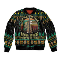 Sloth Team Christmas Holiday Bomber Jacket Sloth Hiking Team DT04 - Wonder Print Shop