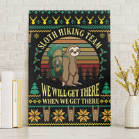 Sloth Team Christmas Holiday Canvas Wall Art Sloth Hiking Team DT04 - Wonder Print Shop