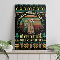 Sloth Team Christmas Holiday Canvas Wall Art Sloth Hiking Team DT04 - Wonder Print Shop
