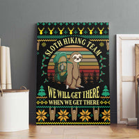 Sloth Team Christmas Holiday Canvas Wall Art Sloth Hiking Team DT04 - Wonder Print Shop