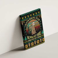 Sloth Team Christmas Holiday Canvas Wall Art Sloth Hiking Team DT04 - Wonder Print Shop