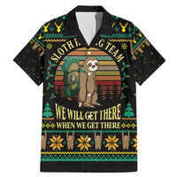 Sloth Team Christmas Holiday Family Matching Mermaid Dress and Hawaiian Shirt Sloth Hiking Team DT04 - Wonder Print Shop