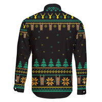 Sloth Team Christmas Holiday Family Matching Off The Shoulder Long Sleeve Dress and Hawaiian Shirt Sloth Hiking Team DT04 - Wonder Print Shop