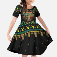 Sloth Team Christmas Holiday Family Matching Short Sleeve Bodycon Dress and Hawaiian Shirt Sloth Hiking Team DT04 - Wonder Print Shop