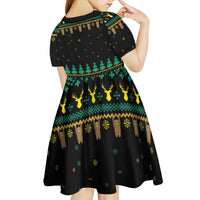 Sloth Team Christmas Holiday Kid Short Sleeve Dress Sloth Hiking Team DT04 - Wonder Print Shop