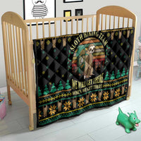 Sloth Team Christmas Holiday Quilt Sloth Hiking Team DT04 - Wonder Print Shop