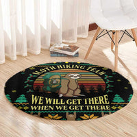 Sloth Team Christmas Holiday Round Carpet Sloth Hiking Team