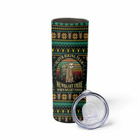 Sloth Team Christmas Holiday Skinny Tumbler Sloth Hiking Team DT04 - Wonder Print Shop