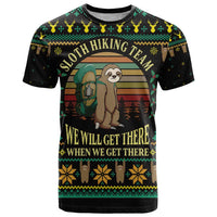 Sloth Team Christmas Holiday T Shirt Sloth Hiking Team DT04 - Wonder Print Shop