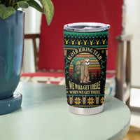 Sloth Team Christmas Holiday Tumbler Cup Sloth Hiking Team DT04 - Wonder Print Shop