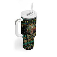Sloth Team Christmas Holiday Tumbler With Handle Sloth Hiking Team DT04 - Wonder Print Shop