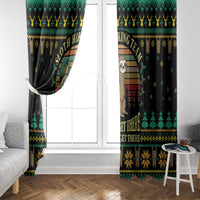 Sloth Team Christmas Holiday Window Curtain Sloth Hiking Team DT04 - Wonder Print Shop