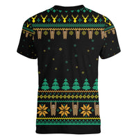 Sloth Team Christmas Holiday Women V-Neck T-Shirt Sloth Hiking Team DT04 - Wonder Print Shop