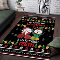All I Want For Christmas Is My Two Front Teeth Area Rug DT04 - Wonder Print Shop