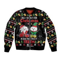 All I Want For Christmas Is My Two Front Teeth Bomber Jacket DT04 - Wonder Print Shop