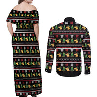 All I Want For Christmas Is My Two Front Teeth Couples Matching Off Shoulder Maxi Dress and Long Sleeve Button Shirt DT04 - Wonder Print Shop