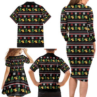 All I Want For Christmas Is My Two Front Teeth Family Matching Long Sleeve Bodycon Dress and Hawaiian Shirt DT04 - Wonder Print Shop