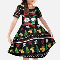 All I Want For Christmas Is My Two Front Teeth Family Matching Off The Shoulder Long Sleeve Dress and Hawaiian Shirt DT04 - Wonder Print Shop