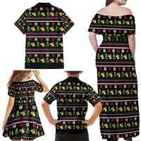 All I Want For Christmas Is My Two Front Teeth Family Matching Off Shoulder Maxi Dress and Hawaiian Shirt DT04 - Wonder Print Shop
