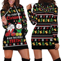 All I Want For Christmas Is My Two Front Teeth Hoodie Dress DT04 - Wonder Print Shop