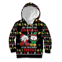 All I Want For Christmas Is My Two Front Teeth Kid Hoodie DT04 - Wonder Print Shop