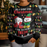All I Want For Christmas Is My Two Front Teeth Kid Ugly Christmas Sweater DT04 - Wonder Print Shop