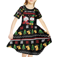 All I Want For Christmas Is My Two Front Teeth Kid Short Sleeve Dress DT04 - Wonder Print Shop